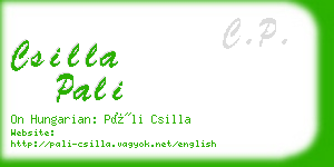 csilla pali business card